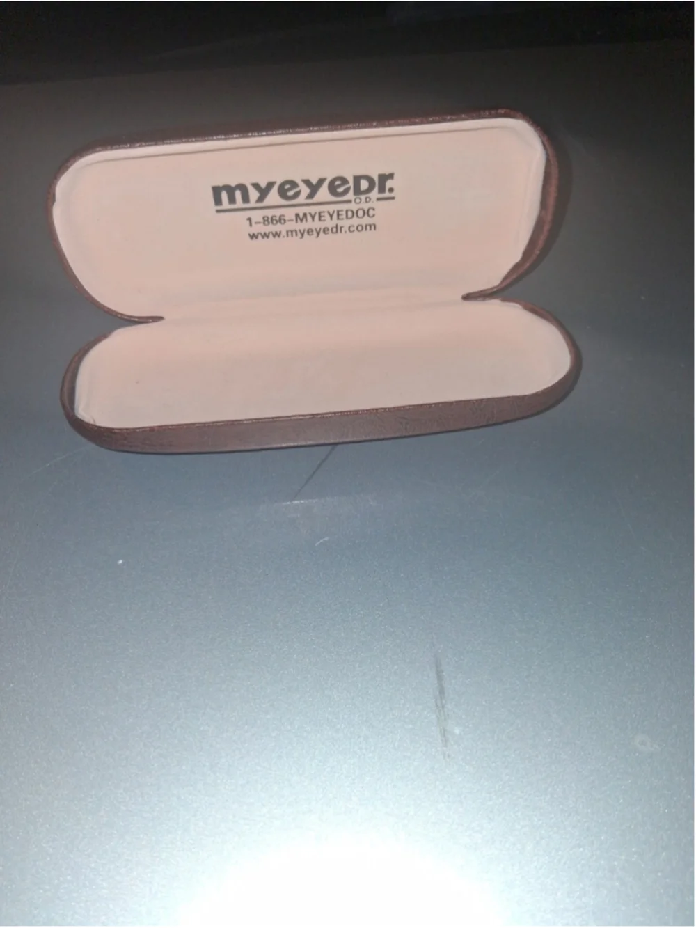 myeyedr. Hard Clamshell Eyeglass Case for Glasses, Brown Hard Case